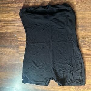 SHEIN Black Strapless Romper